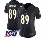 Women's Baltimore Ravens #89 Mark Andrews Black Alternate Vapor Untouchable Limited Player 100th Season Football Jersey