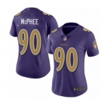 Women's Baltimore Ravens #90 Pernell McPhee Limited Purple Rush Vapor Untouchable Football Jersey