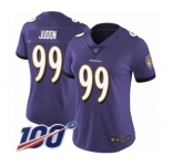 Women's Baltimore Ravens #99 Matt Judon Purple Team Color Vapor Untouchable Limited Player 100th Season Football Jersey