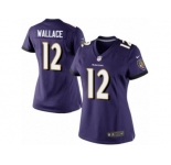 Women's Nike Baltimore Ravens #12 Mike Wallace Limited Purple Team Color NFL Jersey
