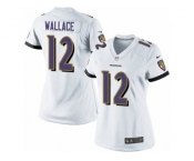 Women's Nike Baltimore Ravens #12 Mike Wallace Limited White NFL Jersey