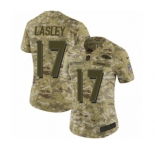 Women's Nike Baltimore Ravens #17 Jordan Lasley Limited Camo 2018 Salute to Service NFL Jersey