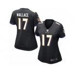 Women's Nike Baltimore Ravens #17 Mike Wallace Limited Black Alternate NFL Jersey