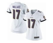 Women's Nike Baltimore Ravens #17 Mike Wallace Limited White NFL Jersey