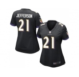 Women's Nike Baltimore Ravens #21 Tony Jefferson Black Alternate Stitched NFL New Elite Jersey