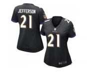 Women's Nike Baltimore Ravens #21 Tony Jefferson Black Alternate Stitched NFL New Elite Jersey
