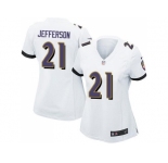 Women's Nike Baltimore Ravens #21 Tony Jefferson White Stitched NFL New Elite Jersey