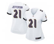 Women's Nike Baltimore Ravens #21 Tony Jefferson White Stitched NFL New Elite Jersey