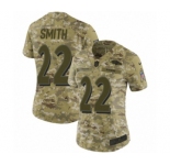 Women's Nike Baltimore Ravens #22 Jimmy Smith Limited Camo 2018 Salute to Service NFL Jersey