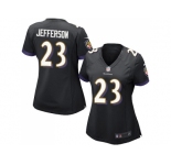 Women's Nike Baltimore Ravens #23 Tony Jefferson Black Alternate Stitched NFL New Elite Jersey