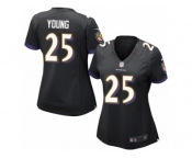 Women's Nike Baltimore Ravens #25 Tavon Young Game Black Alternate NFL Jersey