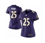 Women's Nike Baltimore Ravens #25 Tavon Young Limited Purple Team Color NFL Jersey