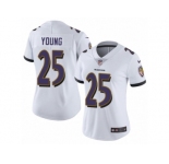 Women's Nike Baltimore Ravens #25 Tavon Young Vapor Untouchable Limited White NFL Jersey
