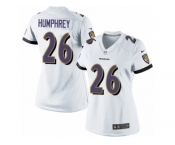 Women's Nike Baltimore Ravens #26 Marlon Humphrey Limited White NFL Jersey