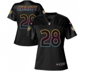 Women's Nike Baltimore Ravens #28 Anthony Averett Game Black Fashion NFL Jersey