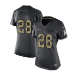 Women's Nike Baltimore Ravens #28 Anthony Averett Limited Black 2016 Salute to Service NFL Jersey