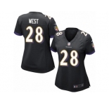 Women's Nike Baltimore Ravens #28 Terrance West Limited Black Alternate NFL Jersey