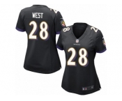 Women's Nike Baltimore Ravens #28 Terrance West Limited Black Alternate NFL Jersey