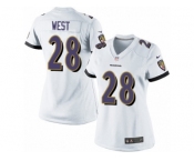 Women's Nike Baltimore Ravens #28 Terrance West Limited White NFL Jersey