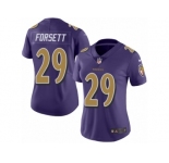 Women's Nike Baltimore Ravens #29 Justin Forsett Limited Purple Rush NFL Jersey