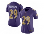 Women's Nike Baltimore Ravens #29 Justin Forsett Limited Purple Rush NFL Jersey