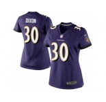 Women's Nike Baltimore Ravens #30 Kenneth Dixon Limited Purple Team Color NFL Jersey