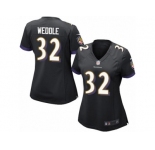 Women's Nike Baltimore Ravens #32 Eric Weddle Limited Black Alternate NFL Jersey
