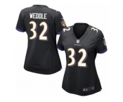 Women's Nike Baltimore Ravens #32 Eric Weddle Limited Black Alternate NFL Jersey