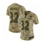 Women's Nike Baltimore Ravens #32 Eric Weddle Limited Camo 2018 Salute to Service NFL Jersey