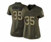 Women's Nike Baltimore Ravens #35 Kyle Arrington Limited Green Salute to Service NFL Jersey