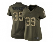 Women's Nike Baltimore Ravens #39 Danny Woodhead Limited Green Salute to Service NFL Jersey