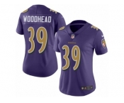 Women's Nike Baltimore Ravens #39 Danny Woodhead Limited Purple Rush NFL Jersey