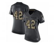 Women's Nike Baltimore Ravens #42 Marqueston Huff Limited Black 2016 Salute to Service NFL Jersey