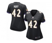 Women's Nike Baltimore Ravens #42 Marqueston Huff Limited Black Alternate NFL Jersey