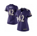 Women's Nike Baltimore Ravens #42 Marqueston Huff Limited Purple Team Color NFL Jersey