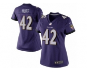 Women's Nike Baltimore Ravens #42 Marqueston Huff Limited Purple Team Color NFL Jersey