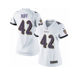Women's Nike Baltimore Ravens #42 Marqueston Huff Limited White NFL Jersey