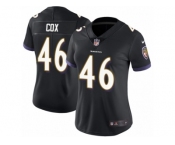 Women's Nike Baltimore Ravens #46 Morgan Cox Vapor Untouchable Limited Black Alternate NFL Jersey