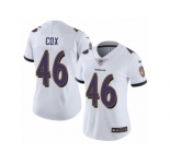 Women's Nike Baltimore Ravens #46 Morgan Cox Vapor Untouchable Limited White NFL Jersey