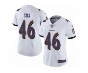 Women's Nike Baltimore Ravens #46 Morgan Cox Vapor Untouchable Limited White NFL Jersey
