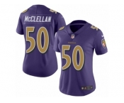 Women's Nike Baltimore Ravens #50 Albert McClellan Limited Purple Rush NFL Jersey