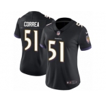 Women's Nike Baltimore Ravens #51 Kamalei Correa Vapor Untouchable Limited Black Alternate NFL Jersey
