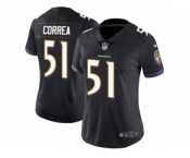 Women's Nike Baltimore Ravens #51 Kamalei Correa Vapor Untouchable Limited Black Alternate NFL Jersey