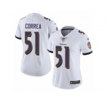 Women's Nike Baltimore Ravens #51 Kamalei Correa Vapor Untouchable Limited White NFL Jersey