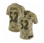 Women's Nike Baltimore Ravens #52 Ray Lewis Limited Camo 2018 Salute to Service NFL Jersey