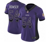 Women's Nike Baltimore Ravens #54 Tyus Bowser Limited Purple Rush Drift Fashion NFL Jersey