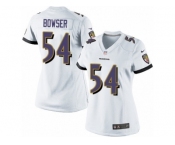Women's Nike Baltimore Ravens #54 Tyus Bowser Limited White NFL Jersey