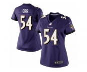 Women's Nike Baltimore Ravens #54 Zach Orr Limited Purple Team Color NFL Jersey