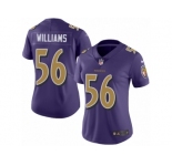 Women's Nike Baltimore Ravens #56 Tim Williams Limited Purple Rush NFL Jersey