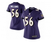 Women's Nike Baltimore Ravens #56 Tim Williams Limited Purple Team Color NFL Jersey